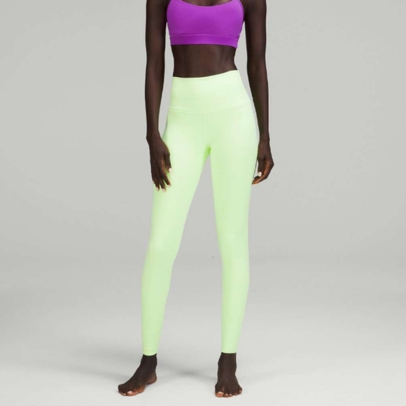 Lululemon Align High Rise Double Layer Faded Zap Highlighter Yellow - Picture 1 of 9